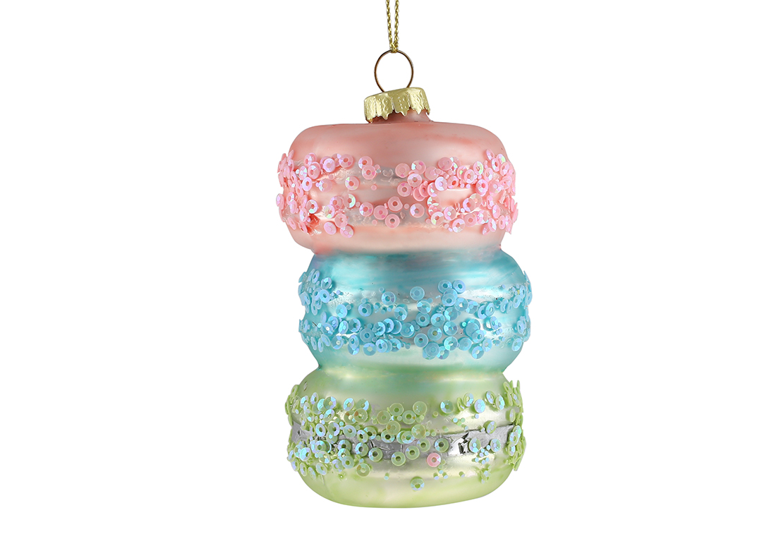 Glass macaroon ornament