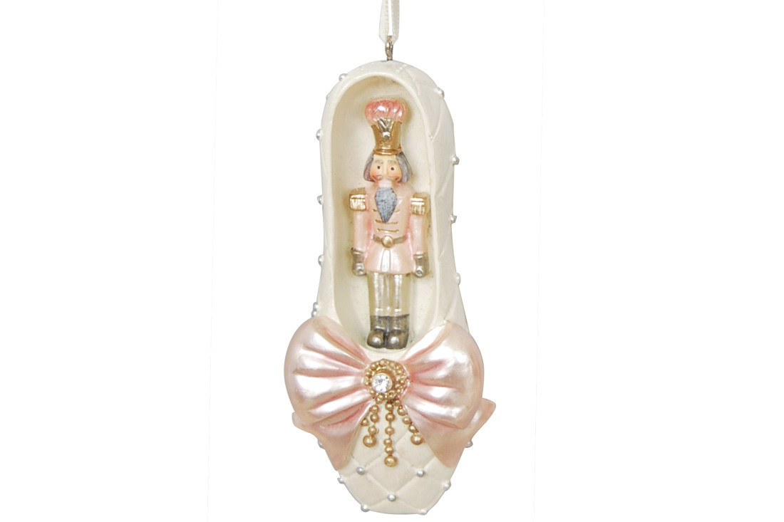 Ballet shoe with Nutcracker and decor ornament