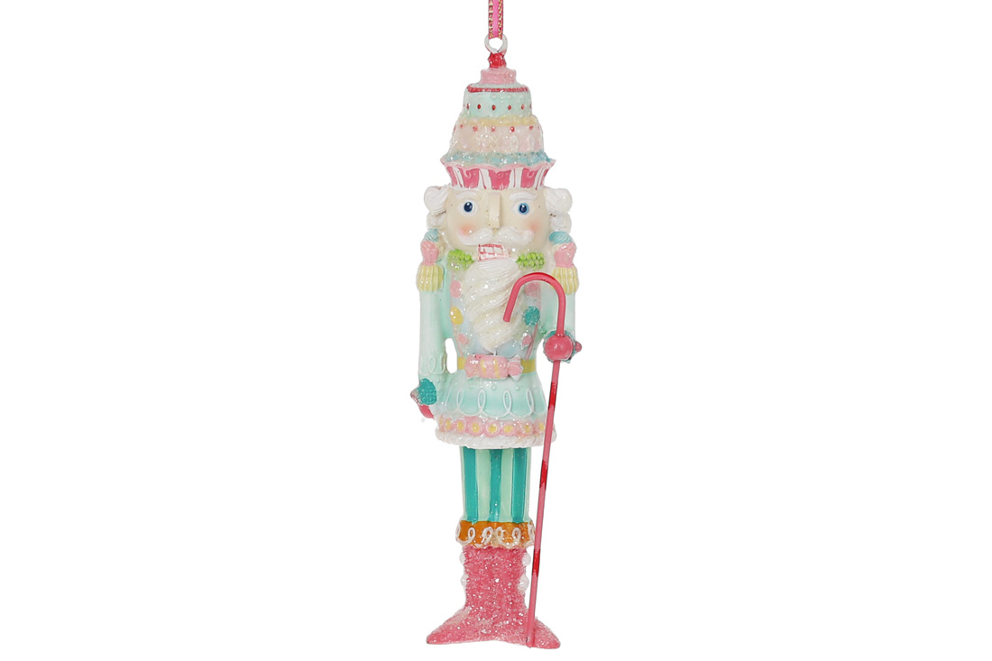 Marshmallow-gingerbread Nutcracker ornament