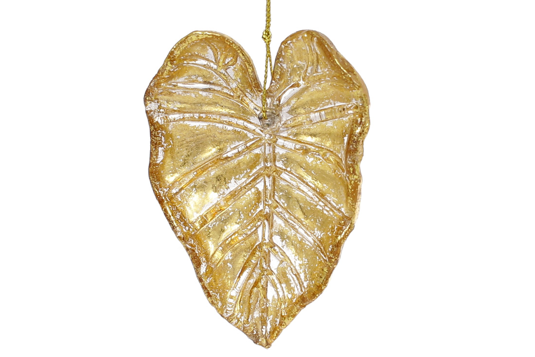 Glass Leaf ornament