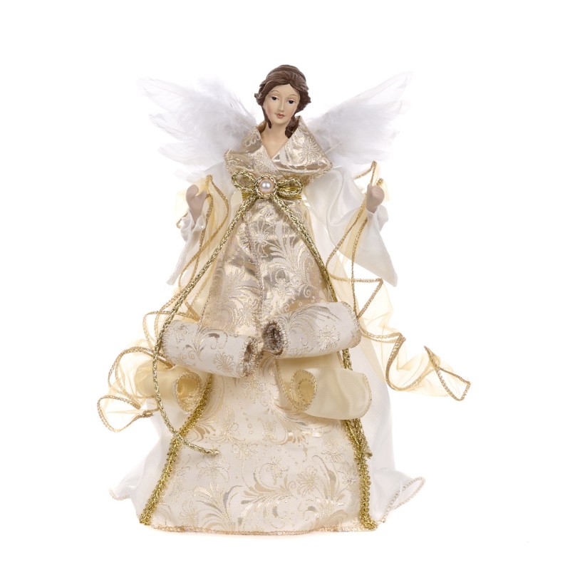 Fabric angel tree topper