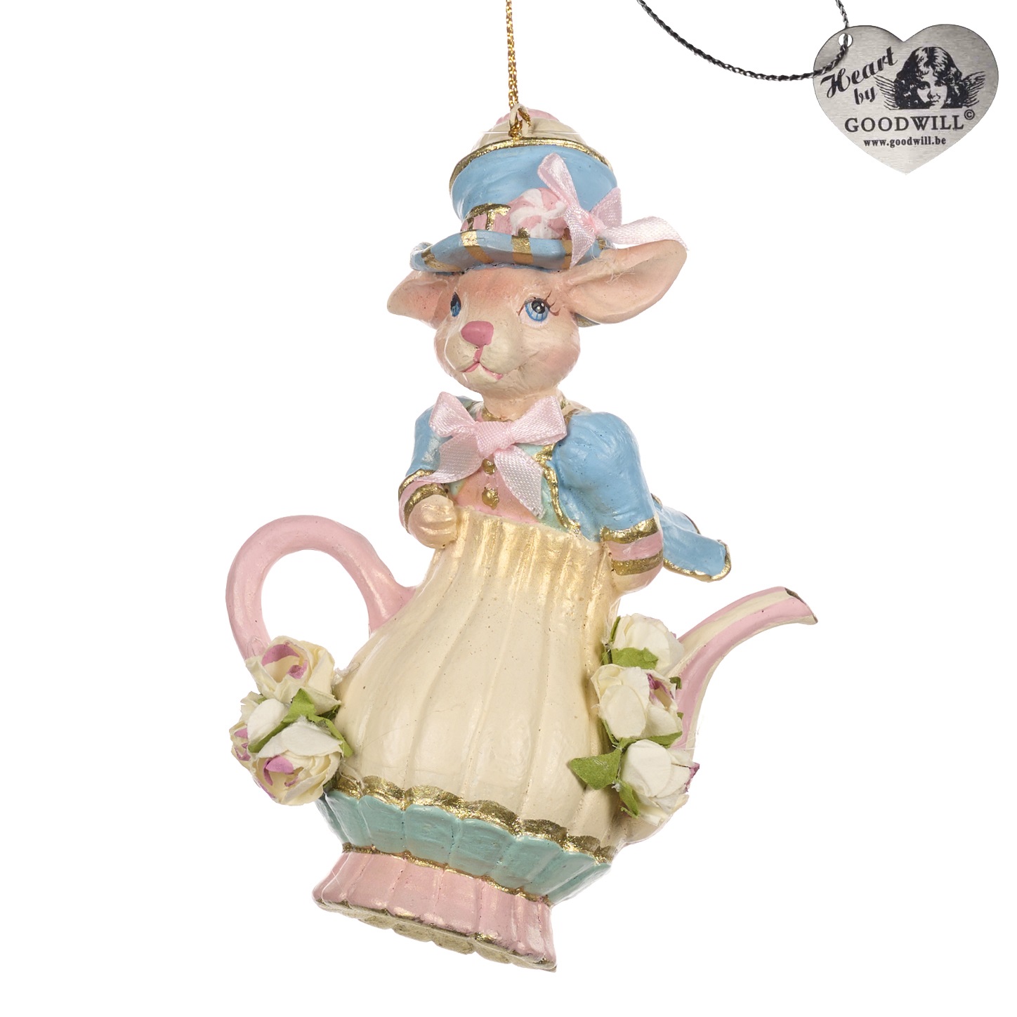 Candy rabbit in teapot  ornament