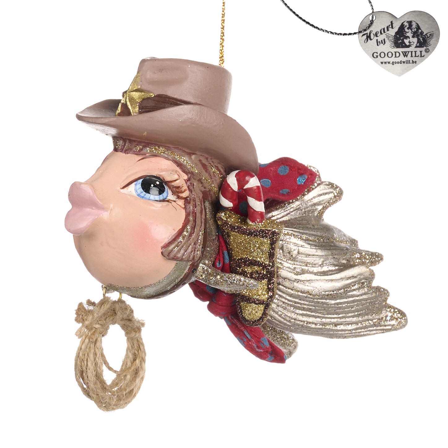 Dress to impress cowboy fish ornament