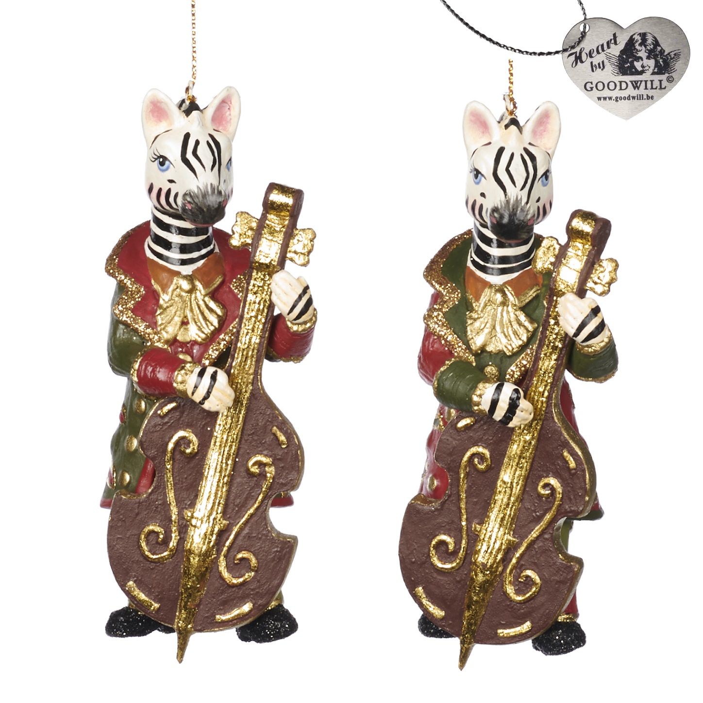 Parade musical zebra with cello ornament  ASS/2