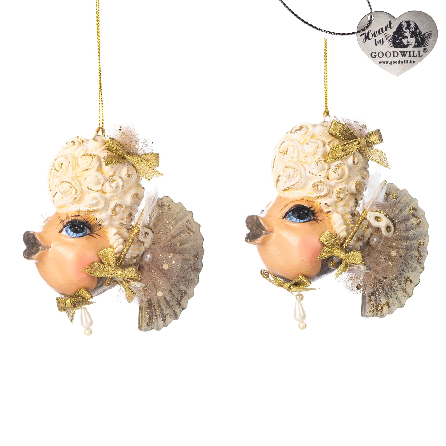 Masked ball fan fish lady ornament    ASS/2