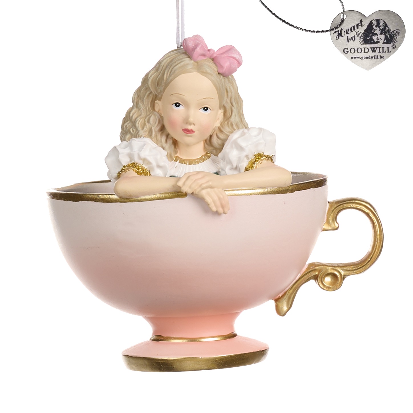 Alice in teacup ornament