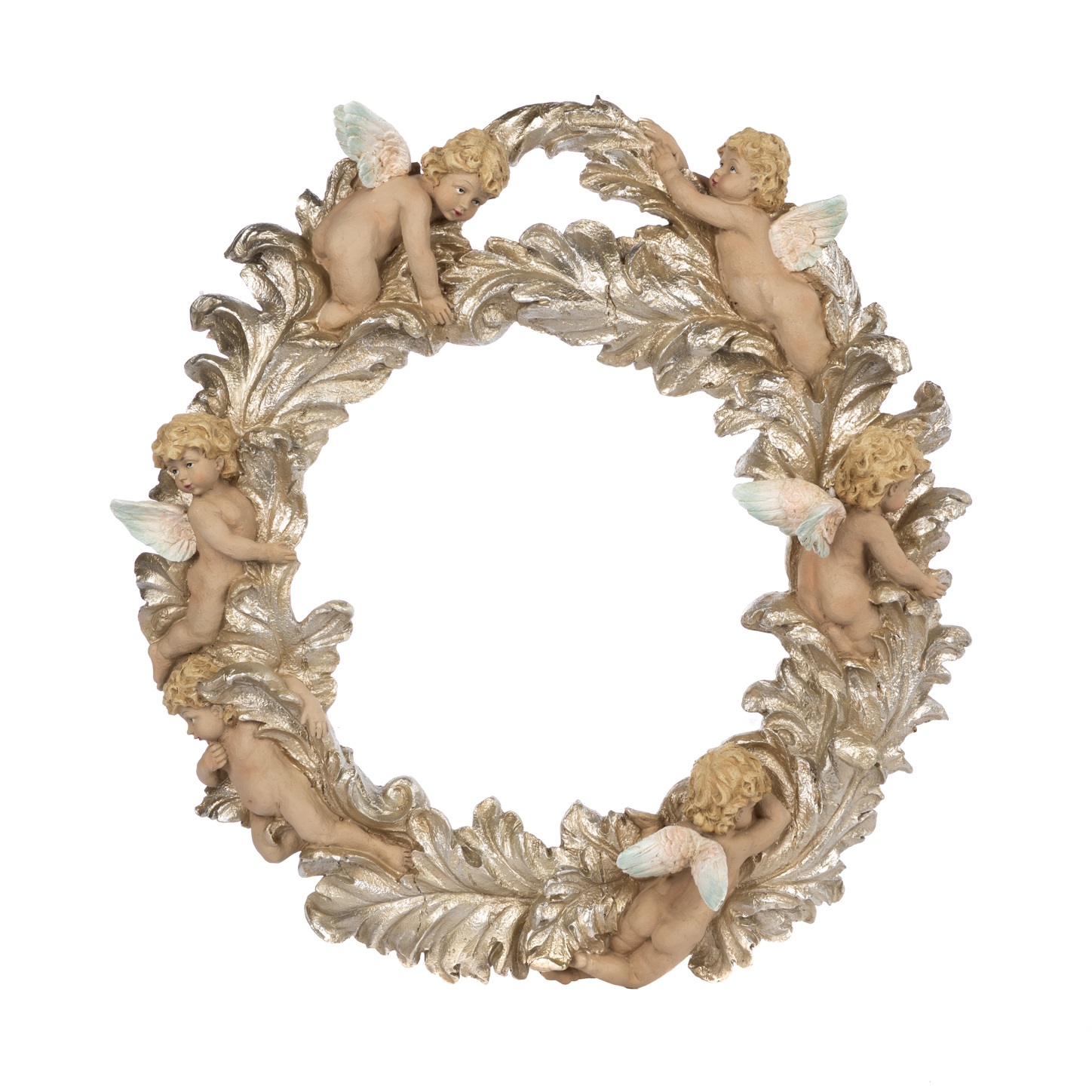 Cherub / acanth. Leaf wreath