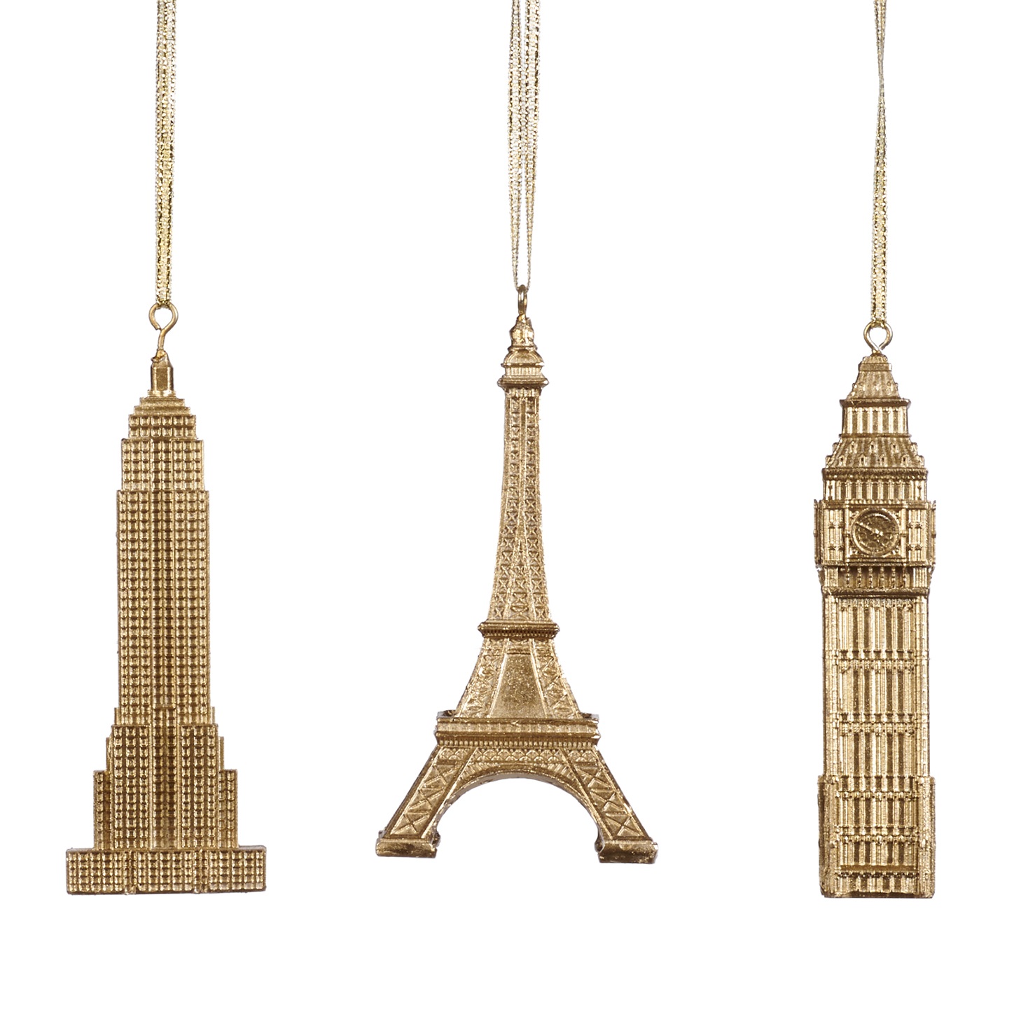 Empire state/ Eiffel/ Big Ben ornament ASS/3