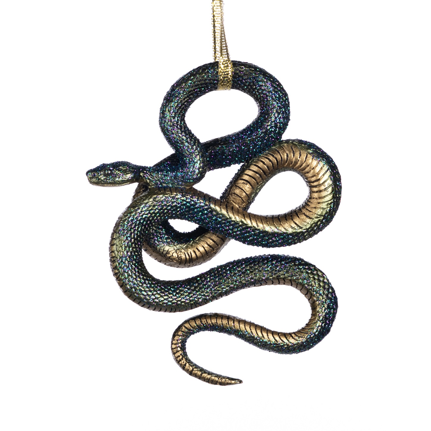 Glitter snake ornament