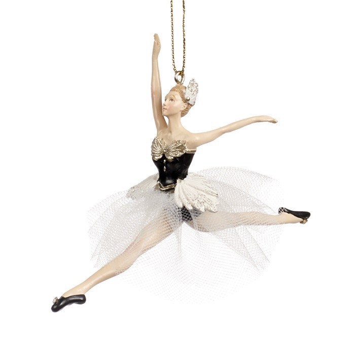 Tulle jumping ballerina ornament