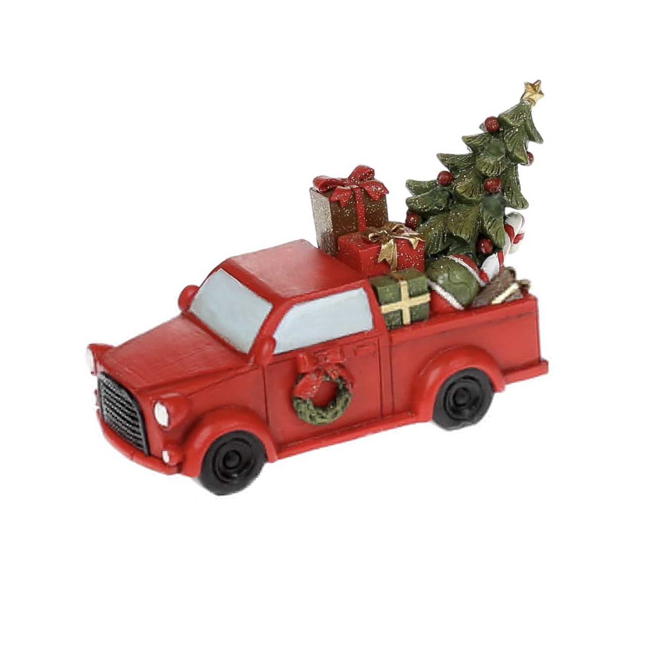 Car with a Christmas tree figurine