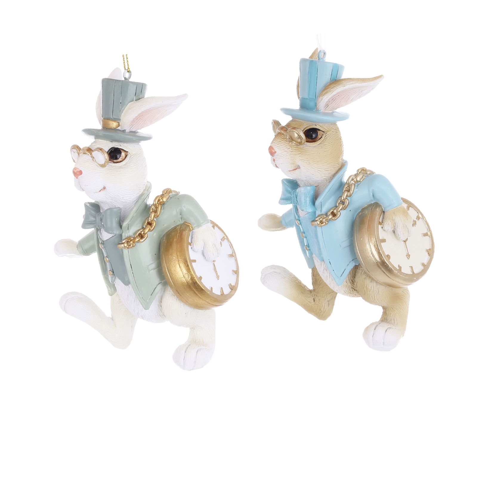 Running Rabbit with clock ornament ASS/2