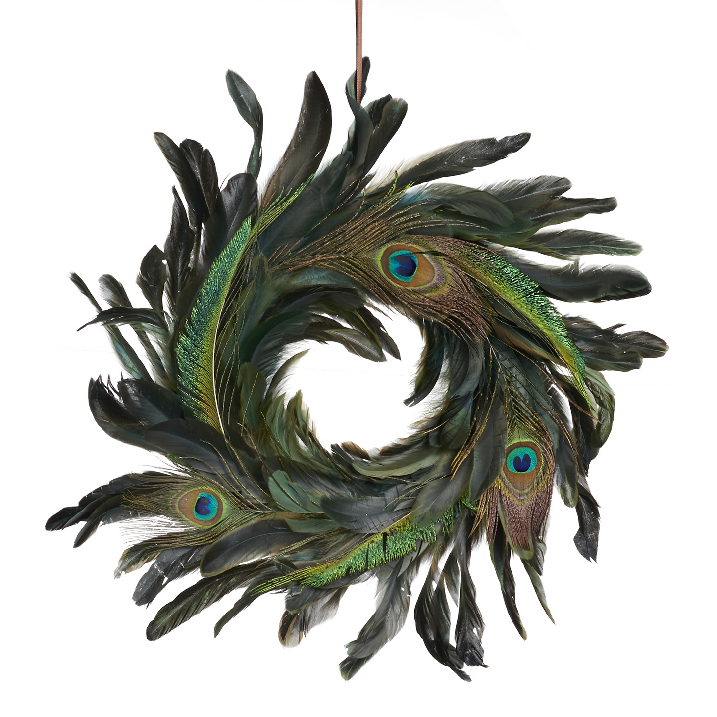 Plume peacock wreath