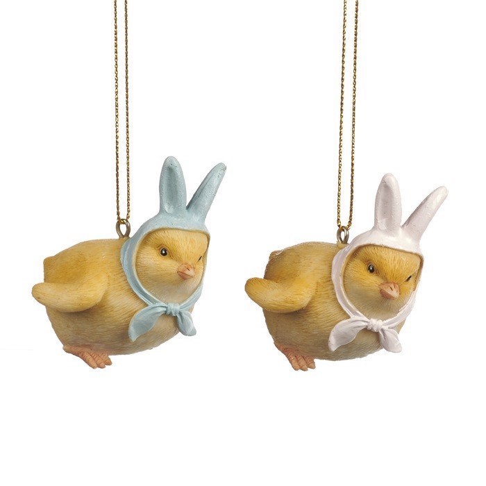 Cute chick peep with bunny ears ornament  ASS/2