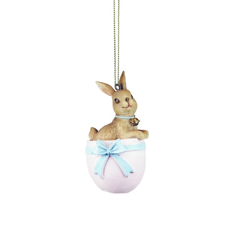 Cute bunny in egg ornament