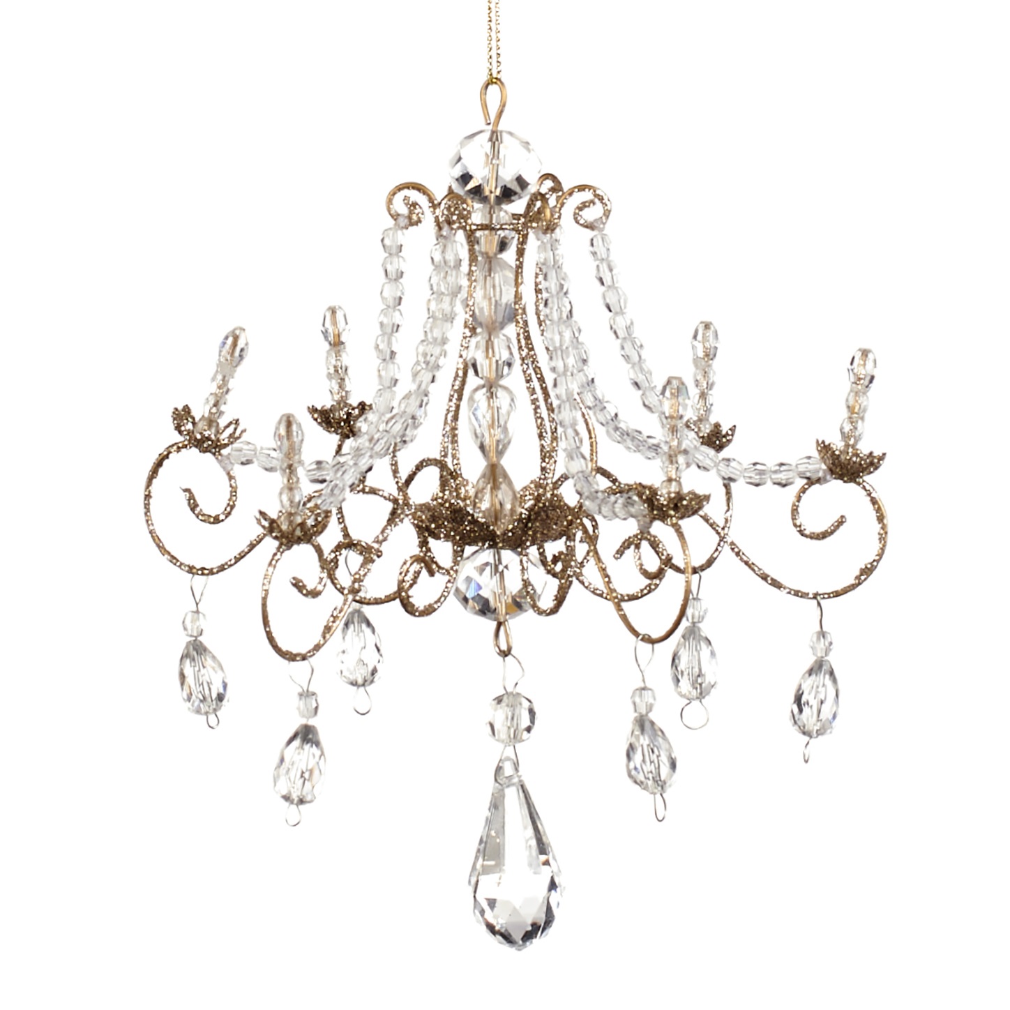 Wire jewel chandelier ornament