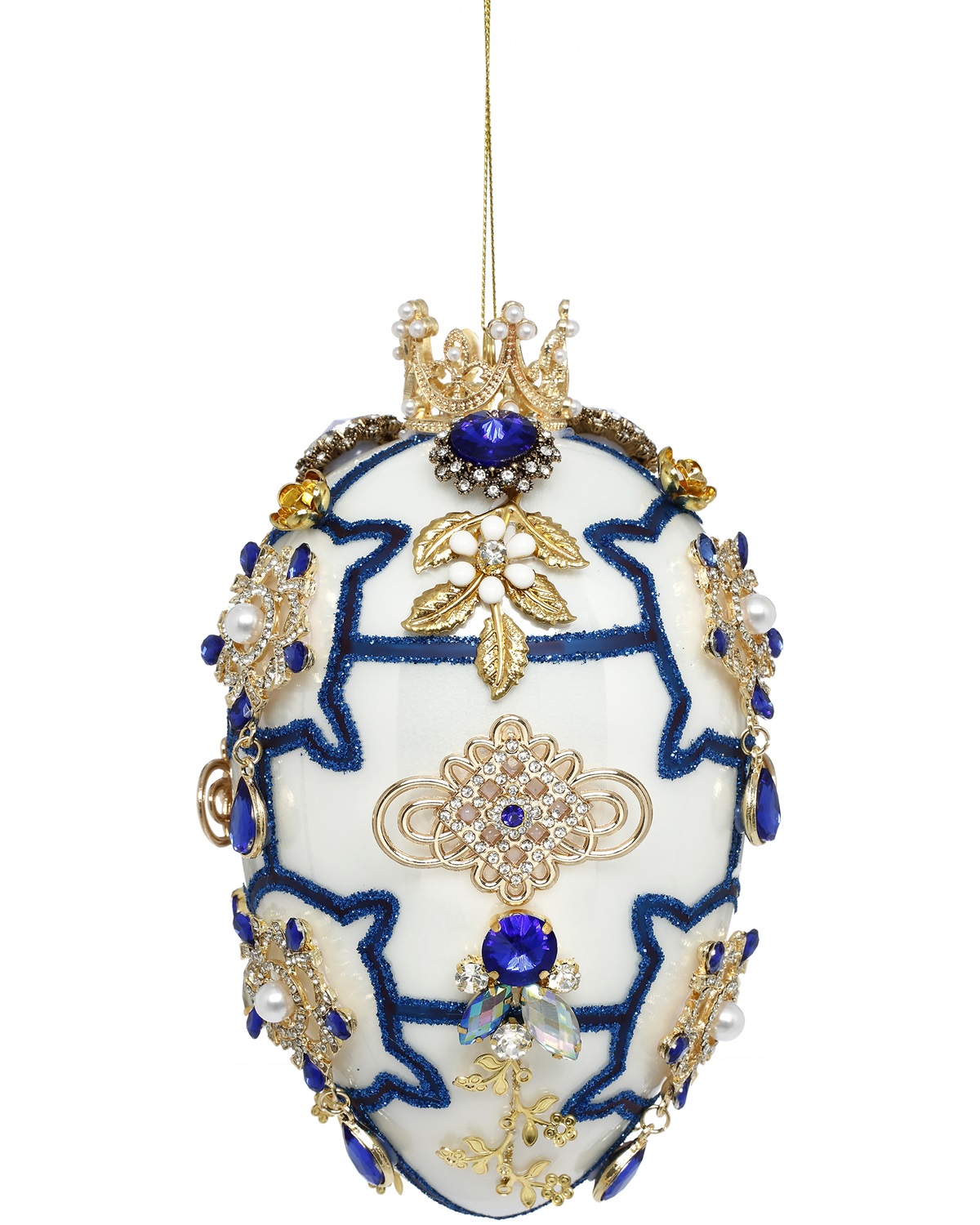 Glass Faberge jewel easter egg 