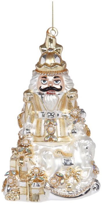 Glass jewel Nutcracker ornament