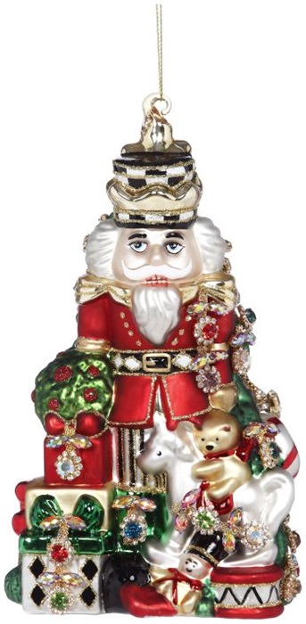 Glass jewel Nutcracker ornament