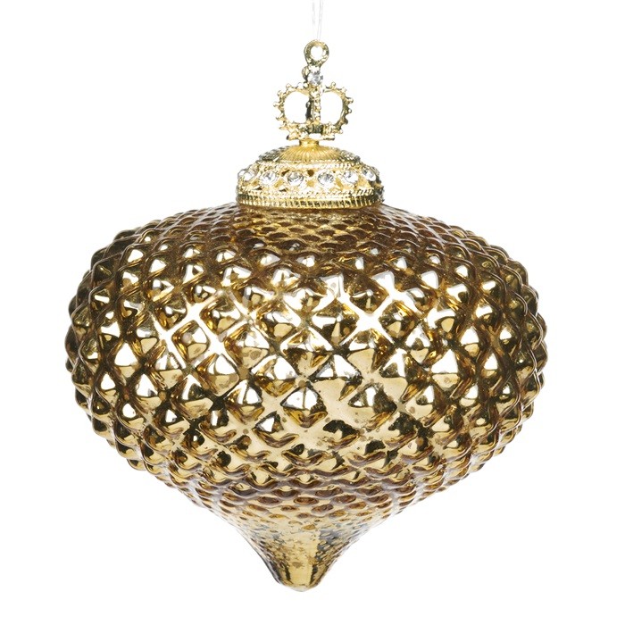 Glass 3D net jewel cap onion ornament