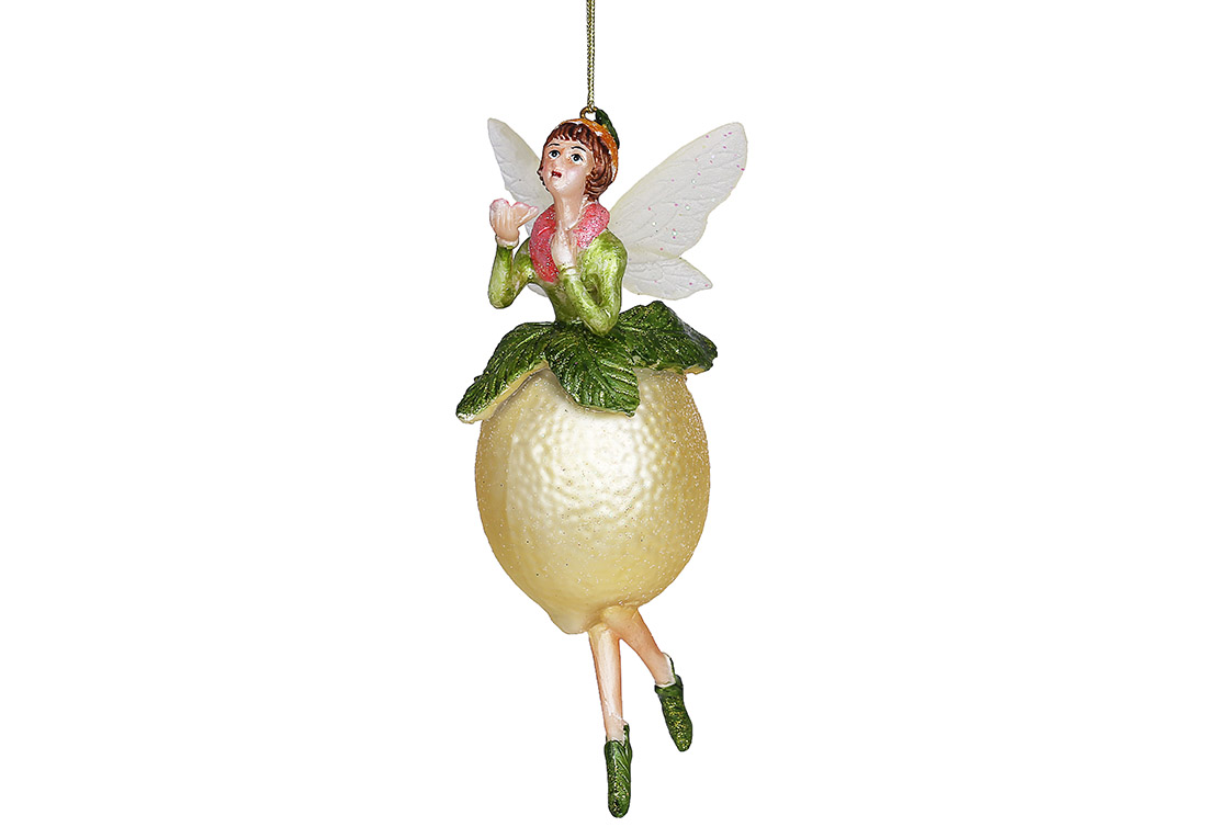 Glass Forest fairy- lemom ornament