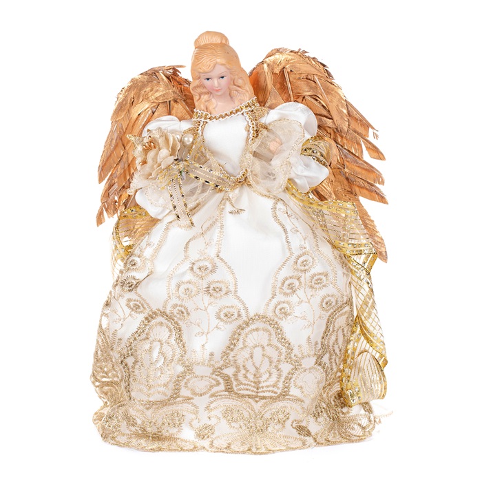 Fabric angel tree topper