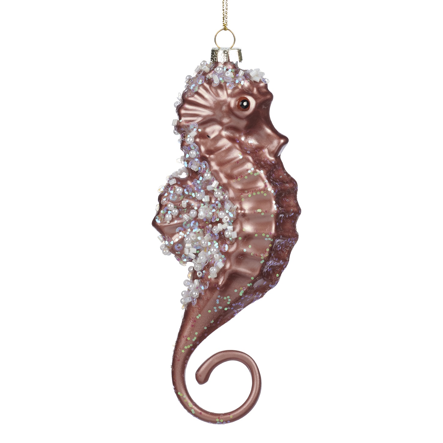 Glass beads seahorse ornament