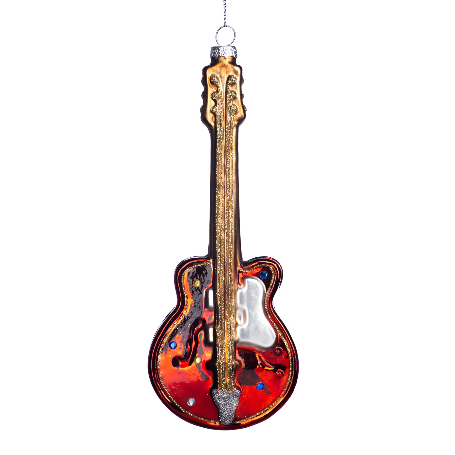 Glass guitar ornament