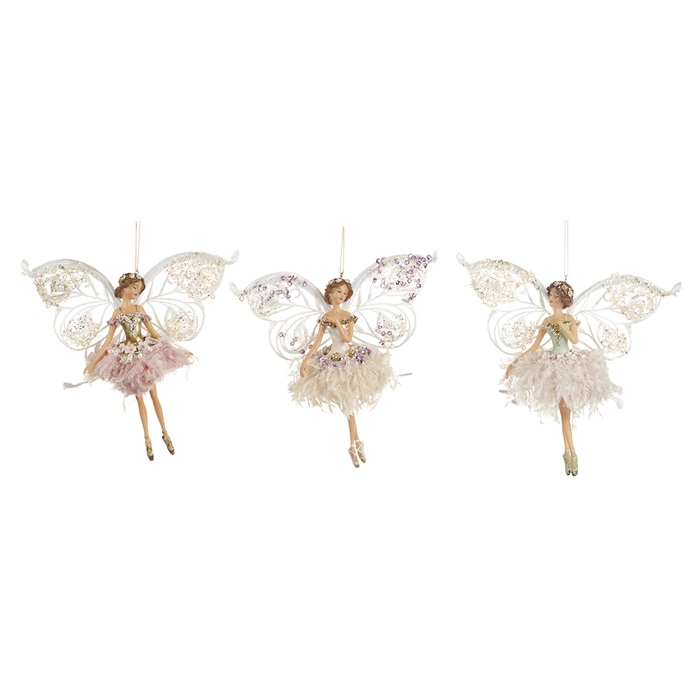 Big lace wing fairy ornament