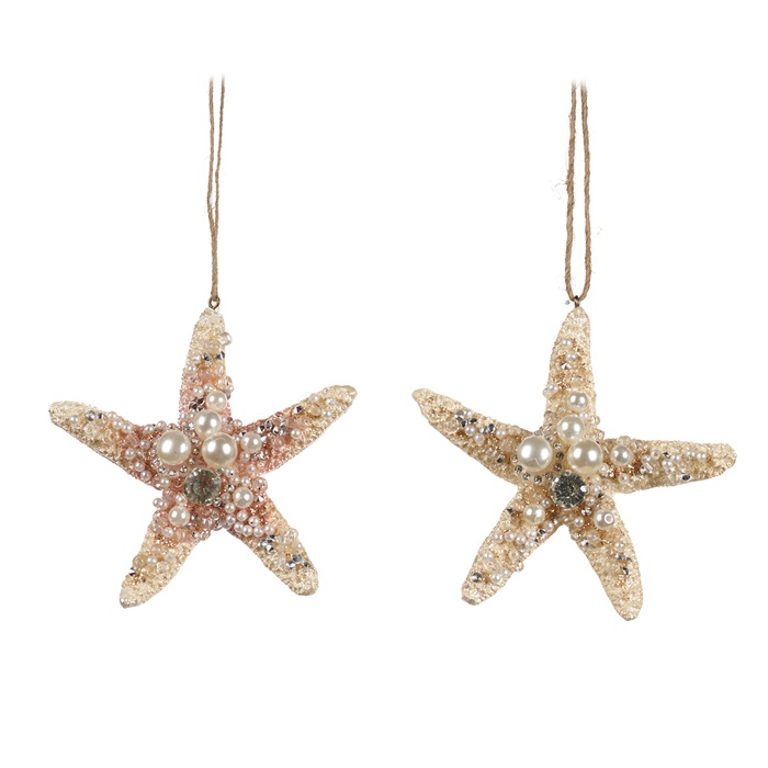 Jewel pearl starfish ornament  ASS/2