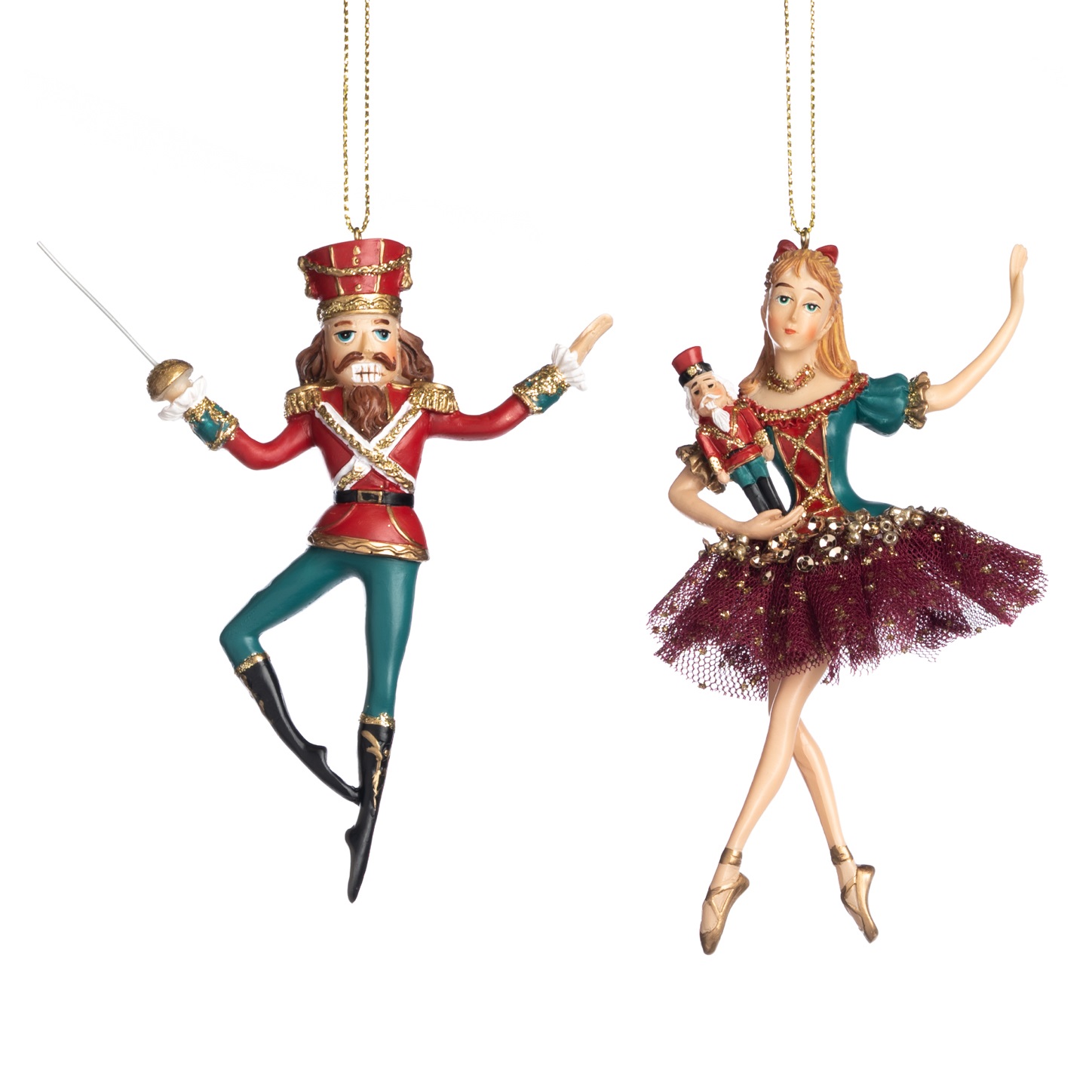 Nutcracker/ballerina ornament ASS/2