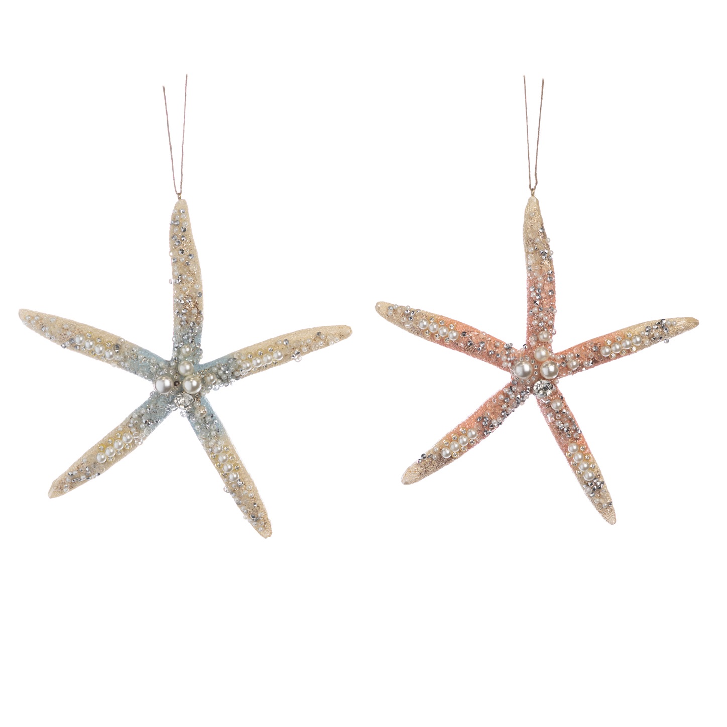 Pearl starfish ornament ASS/2