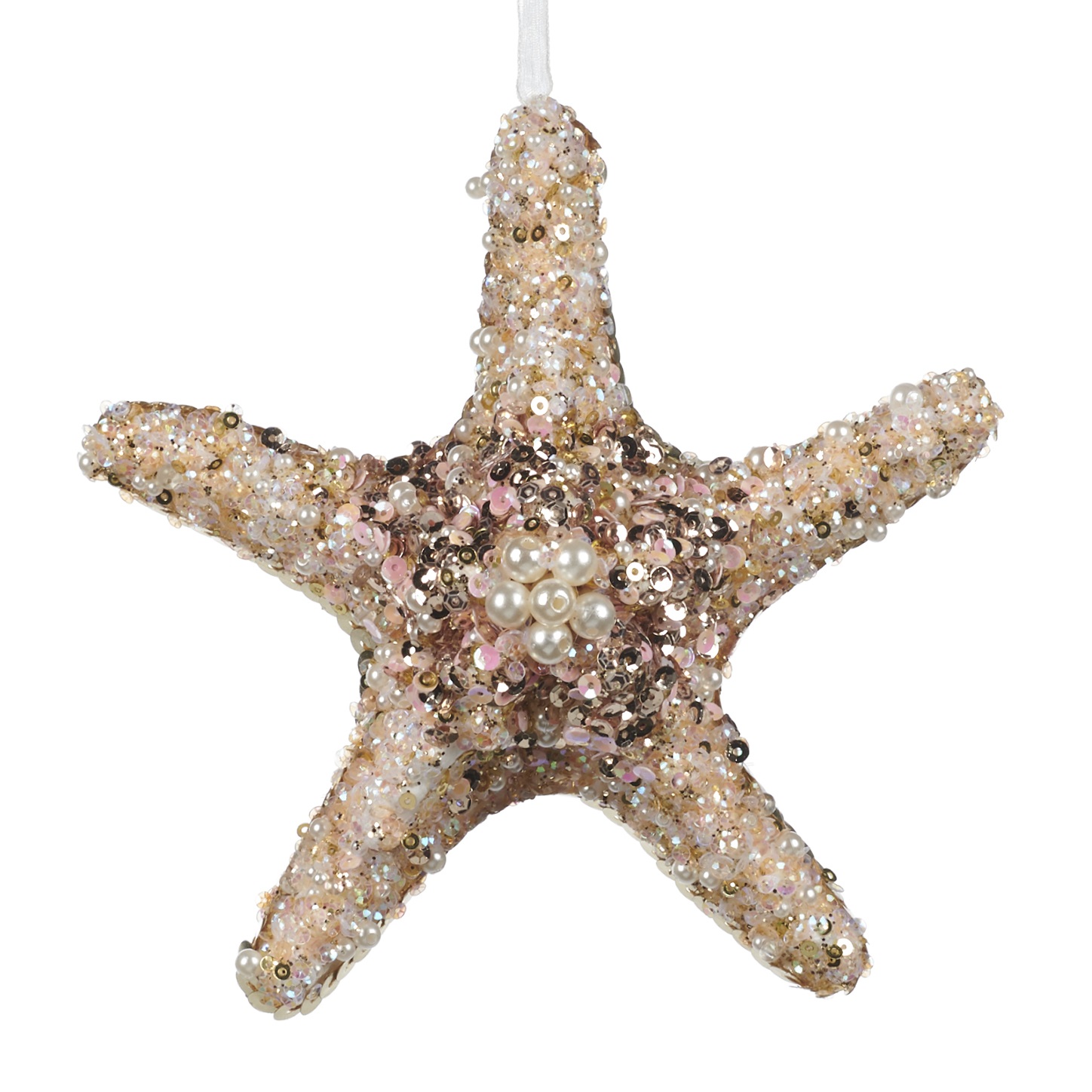 Seq. pearl star fish ornament